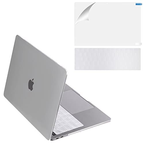 MacBook Pro 13 Case 2017 & 2016 Release A1706/A1708, Mittly Plastic Hard Case Shell Cover with Keyboard Cover &Screen Protector for MacBook Pro 13 Inch with/without Touch Bar & Touch ID, Crystal Clear