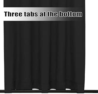 Easy-Going Outdoor Curtains Waterproof Windproof Weatherproof Curtain for Patio, Cabana, Porch, Pergola and Gazebo, Grommet Top and Tab Bottom Drape, 1panel, 54x96 inch, Black