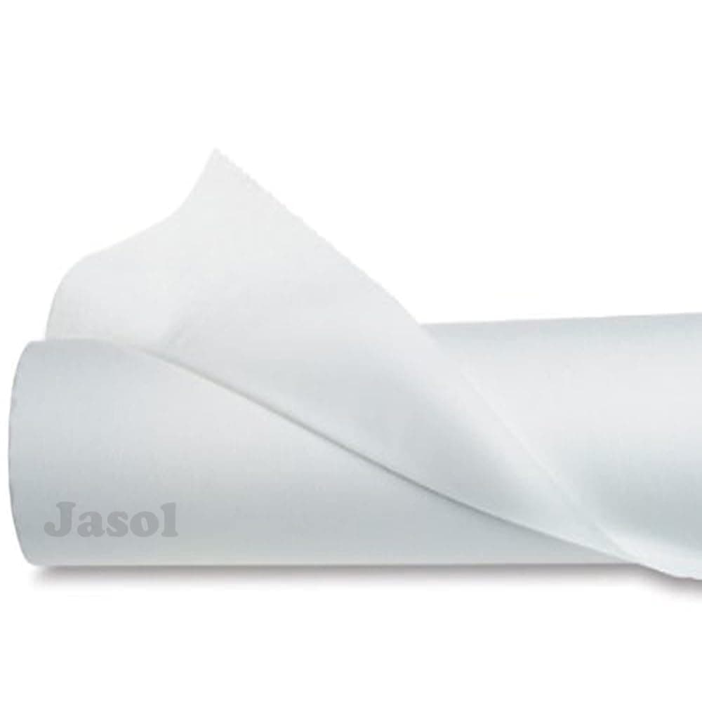 Jasol Interfacing Paper Canvas for Tailoring uses Stich Iron Canvas embrodery uses Fusible Bukram for Neck, Sleaves Design, Crafting etc. Pack of 2 Meter Ultra Soft Paper Canvas (White)