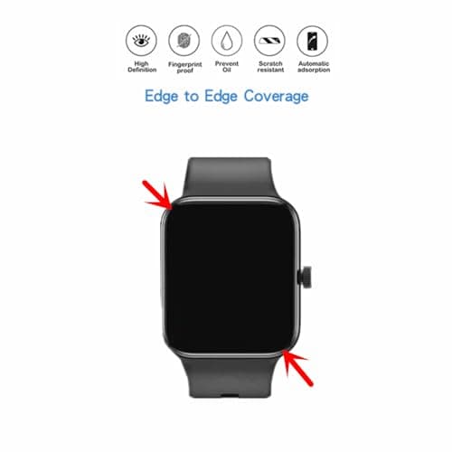 Screen Protector Compatible for TOZO S4 Smart Watch, HD Full Coverage TPU Protective Film Compatible for TOZO S4 1.78-inch Smartwatch (6PCS)