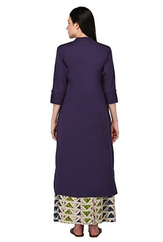 Pistaa's Women's Cotton Solid Readymade Salwar Suit Set