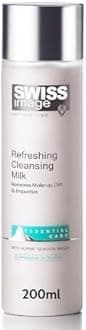 Swiss Image Refreshing Cleansing Milk, Non Greasy, Gentle Facial Cleanser, Makeup Remover, Enriched With Alpine Glacier For Combination To Oily Skin - 200 Ml White