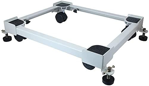 RISSACHI Heavy Duty Front, Top Load Automatic Washing Machine, Refrigerator, Dishwasher Stand, Trolley (16X19-26X32) (Black) (Plastic and Metal) with 24 Wheels â€¦