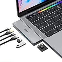 USB C Hub Adapter, iMXPW 8-in-1 USB C Adapter with 4K HDMI, Thunderbolt 3, 3 USB 3.0, USB-C Data Port, SD and MicroSD Card Reader Type C Hub Compatible with MacBook Air, MacBook Pro 2017/2018