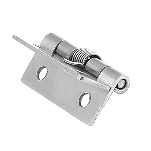 Luomorgo 4 Pcs Spring Loaded Hinges for Cabinets, 1.5 Inch Length Stainless Steel Spring Hinges Self Closing