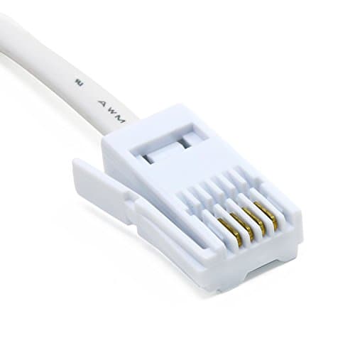 One BT Plug to Two UK BT Telephone Socket Adapter Splitter Doubler Splitter