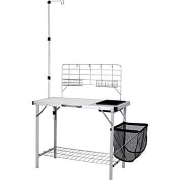 Ozark Trail Portable Camp Kitchen and Sink Table with Lantern Pole