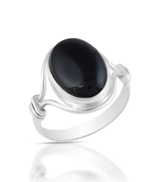 925 Stering Silver Ring, Oval Shape Natural black Onyx Gemstone Ring, Gift's for her Ring, Beautifull silver ring Ring, Handmade Ring, KOHI Rings (11)