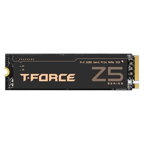 TEAMGROUP T-Force Z540 2TB DRAM SLC Cache 3D TLC NAND NVMe Phison E26 PCIe Gen5x4 M.2 2280 Gaming SSD with Ultra-Thin Graphene Heat Spreader Read/Write 12400/11800 MB/s TM8FF1002T0C129