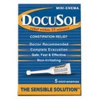 Docusol Constipation Relief, Mini Enemas, Assorted, 5 Count