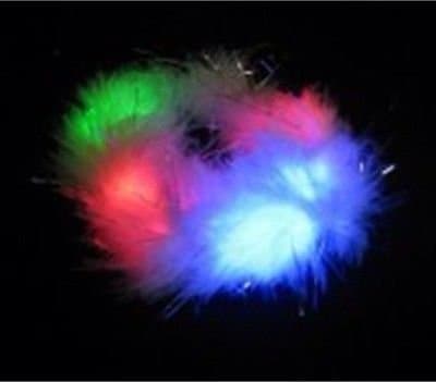 Led Light Up Flashing Pink Feather Bracelet