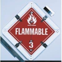 Split Panel Placard Holder 8 Legend Aluminum Worded Sets Metal Flip ID Numbers D.O.T. Safety Sign PLT-05