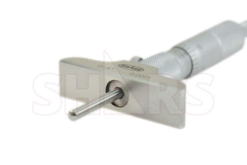 Shars 0-4" Depth Micrometer, 0.001" Graduation, 2.5" Base, 4 Rods, 0.0002" Accuracy 303-2503 P)