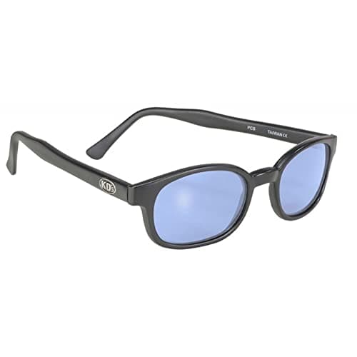 Sunglasses 20012 - blue lenses - matte black frame - Bikers