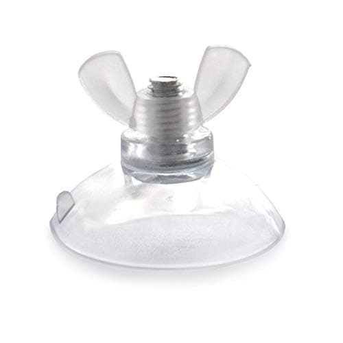 M6 - D 4.4 cm (D 1.73") Strong Transparent Screw Suction Cup Hook 5 Piece/Pack (6-Clear Wing)