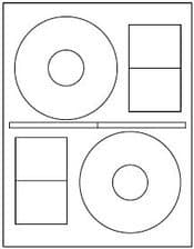 40 Stomper® Pro Format CD/DVD Laser or Inkjet Printable Labels, 20 Sheets