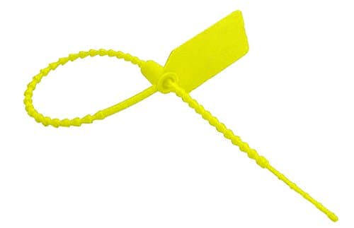 Security Tag Seal/Fire Seal Fastener - Different Pack Sizes & Colours Available (Yellow, 25 Pieces)