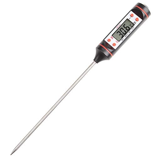 Kitchen Cooking Thermometer Digital Multi-Functional Food Thermometer with Instant Read - 5.7in Probe - Backlit LCD Screen -Ideal for Food Meat Grill Oil BBQ Milk Bath Water (Battery Included)