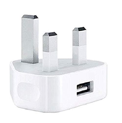 TP TECHNOPLAY LTD USB WALL CHARGER ADAPTER compatible with IPHONE 3 3GS 4 4G 4S 5 5C 5S 6 6 PLUS IPHONE 7 7 PLUS IPHONE 8 8 PLUS IPOD TOUCH IPOD CLASSIC IPOD NANO HTC CE CERTIFIED (WHITE)