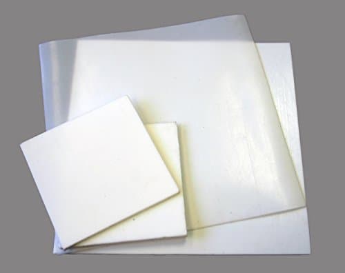 PTFE Teflon Sheet White Polytetrafluoroethylene Engineering Plastic - 1mm Thick (400mm x 400mm)