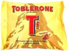 Toblerone Tiny Swiss Milk Chocolate Honey & Almond Nougat, 200 Grams