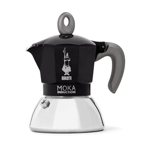 Bialetti Moka Induction for 2 Cups, Compatible With Induction & Direct Heating, (Coffee Maker, Espresso Maker, Moka Pot)