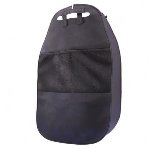 HCMAX 2 Pack Kick Mat Car Seat Back Protector Waterproof Easy to Clean Multifunctional Organizer Storage Bag Travel Accessory PU Leather Black