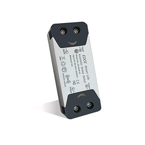 Eoce Motion Switch, 10A Motion Sensor Switch, PIR Automatic Sensor Switch for DIY LED Lighting, Light Sensor, No Neutral Required, Single-Pole
