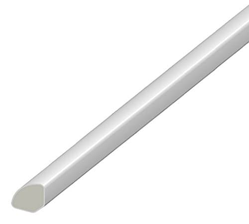 uPVC Plastic Quadrant Trim - Window/Tile Beading -13mm x 2m Length - White