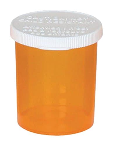 Ezy Dose Pill, Medicine, Vitamin Container & Vial | 20 Dram Storage | Child-Resistant Cap | Case of 180