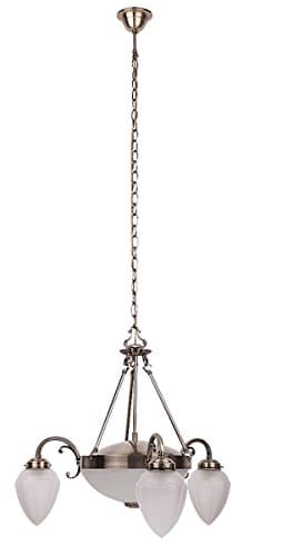 Chandelier Maya Bronze / White E14 3x MAX 40W E27 + 2x 60W MAX