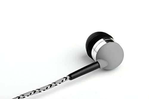 Durable, Tangle-Free Wired Earbuds with Microphone & Comfortable Noise Isolating Ear Buds (Grey)