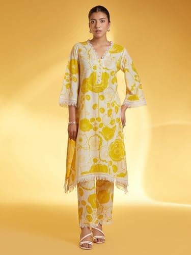 LookMark Women's Cotton Blend Kurta Set