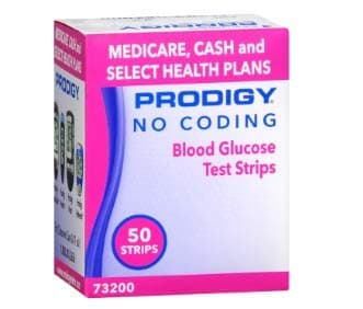 73200 No Coding Blood Glucose Test Strips, Box of 50 Strips