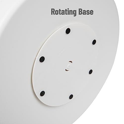 Mind Reader 2 Tier Lazy Susan Granola Bar and Snack Organizer,Home, Office, Breakroom, White