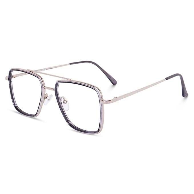 Dervin Blue Light Blocking Blue Cut Zero Power anti-glare Retro Square Eyeglasses, Frame for Eye Protection from UV by Computer/Tablet/Mobile/Laptop