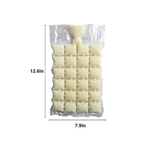 100 Pcs Disposable Ice Cube Bag Ice Cube Mold Trays 2400 Ice Cubes Self-Seal Faster Freezing Transparent,No Peculiar Smell Ice Mold