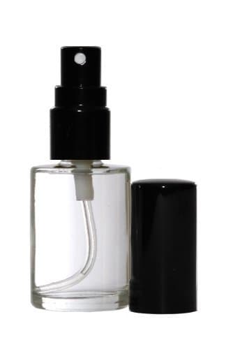 Riverrun Perfume/Cologne Atomizer Empty Refillable Round Glass Bottle Black Sprayer 15ml 1/2 oz (Set of 3)
