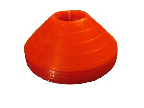Set of 10 Orange Disc Cones