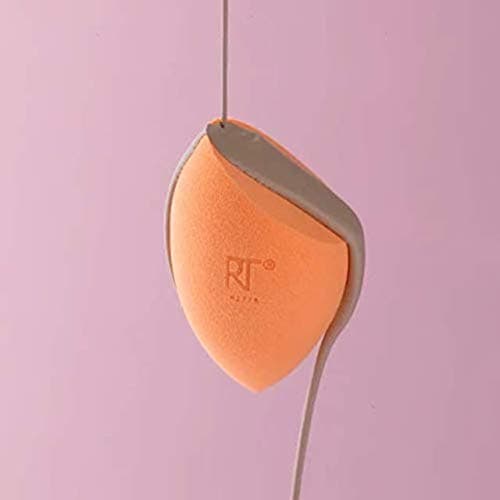 Real Techniques Miracle Complexion Sponge Makeup Blender with Travel Case, Orange, 6 Piece Set, 4 Count