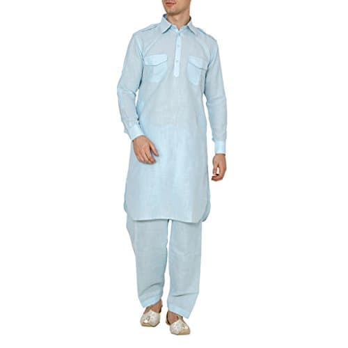 Royal Kurta Men's Linen Pathani Suit Set