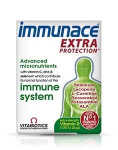 4 Units (Bulk Pack) Vitabiotics Immunace Extra Protection 30 Tablets