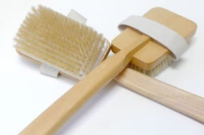 Natural bristle LONG handled Detachable Head BACK brush