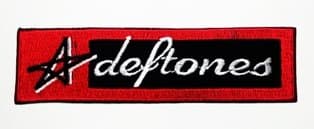 DEFTONES Star Logo Iron On Embroidered Patch 4.6"/11.6cm x 1.2"/3.4cm FOR COLLECTION BY MOODBEAT SHOP