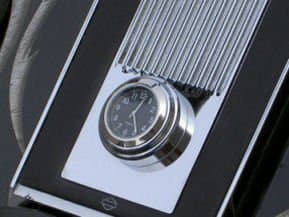 Motorcycle Console Clock, Black Dial