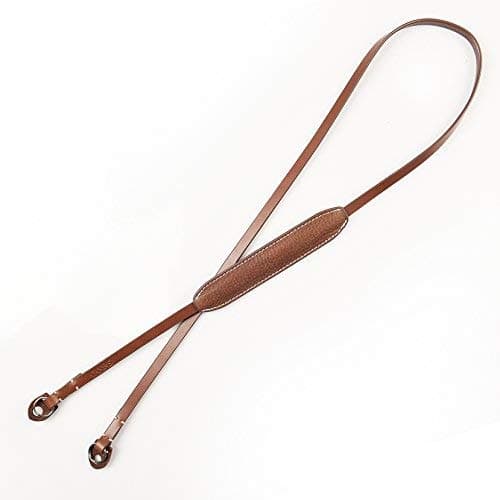 CANPISLeather Camera Neck Shoulder Strap with Movable Pad for Universal Camera Sony Leica Canon Nikon Fuji Olympus Panasonic etc. (Color: Brown, Length 108cm)