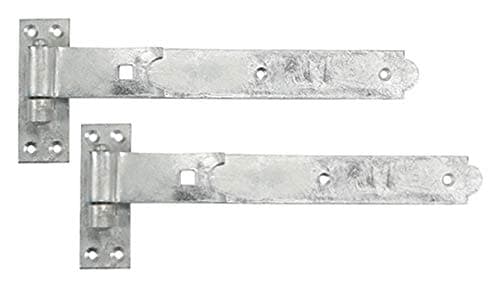 DISCOUNT HARDWARE UK Gate Hinges Heavy Duty for Optimal Performance - Hook and Band Gate Hinges - Heavy Duty Gate Hinges for Outdoor Gate, Garage Door, Driveway, Garden Gate & Stable 350mm (14") 1pair
