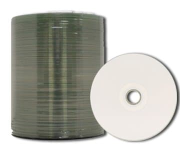 Blank CD - Professional Grade White Thermal Hub Printable CD-R - 100 Pack