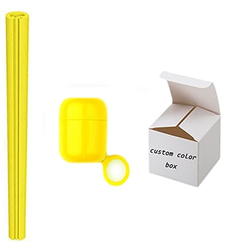 ANAB GI Reusable Silicone Straw for Drinking, Openable and Washable Design, Flexible Collapsible Straw, Easy to Clean, No Cleaning Brush Required Carry with Yellow Case openable, 2.08 Ounce