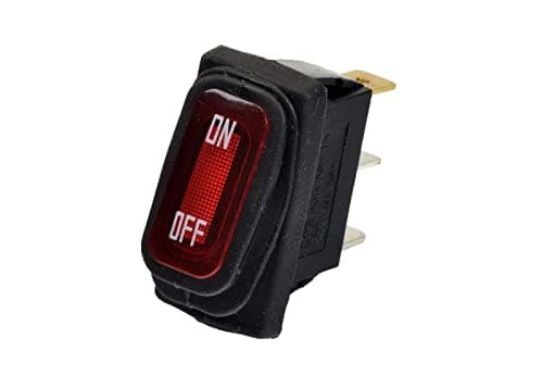 Red On/Off Switch with Weather-Resistant Rubber Boot - for The Razor Crazy Cart, Rambler 16, Dynacraft, Pulse, Electric Scooters, Pocket Mod Scooter, Go-Kart - Razor On Off Switch